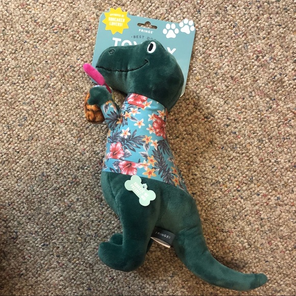 🆕 It’s 5 o Clock Somewhere T Rex Plush Dog Toy - Picture 2 of 8